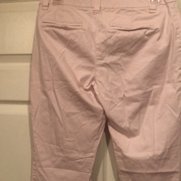 Gap Khakis sz 0 broken in straight cotton spandex light pink tinted khakis - Picture 3 of 6